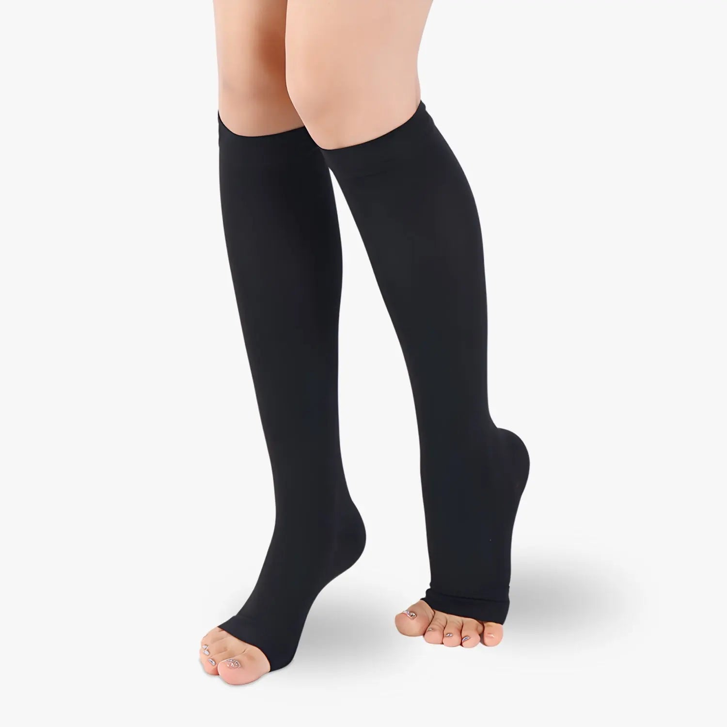 Chaussettes de contention à pieds ouverts classe 2 my contention